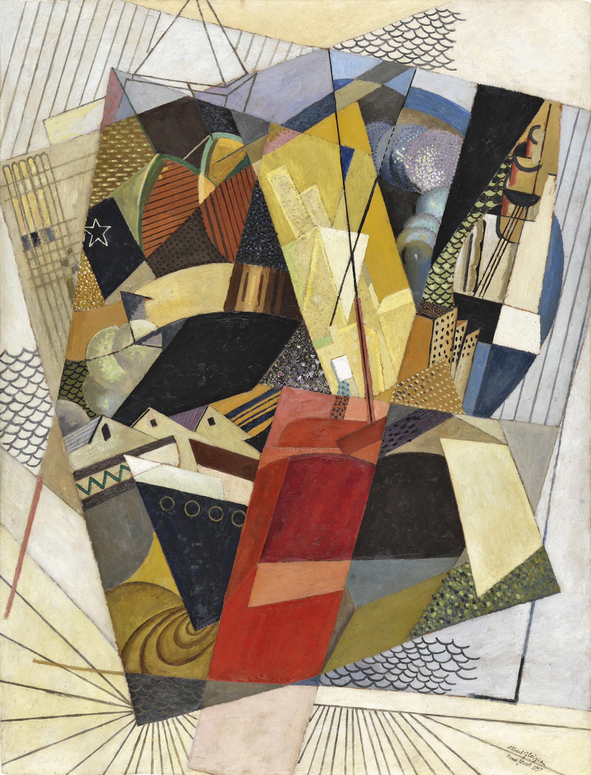 Albert Gleizes, Au Port, 1917. Madrid, Museo Nacional Thyssen-Bornemisza © Museo Nacional Thyssen-Bornemisza, Madrid