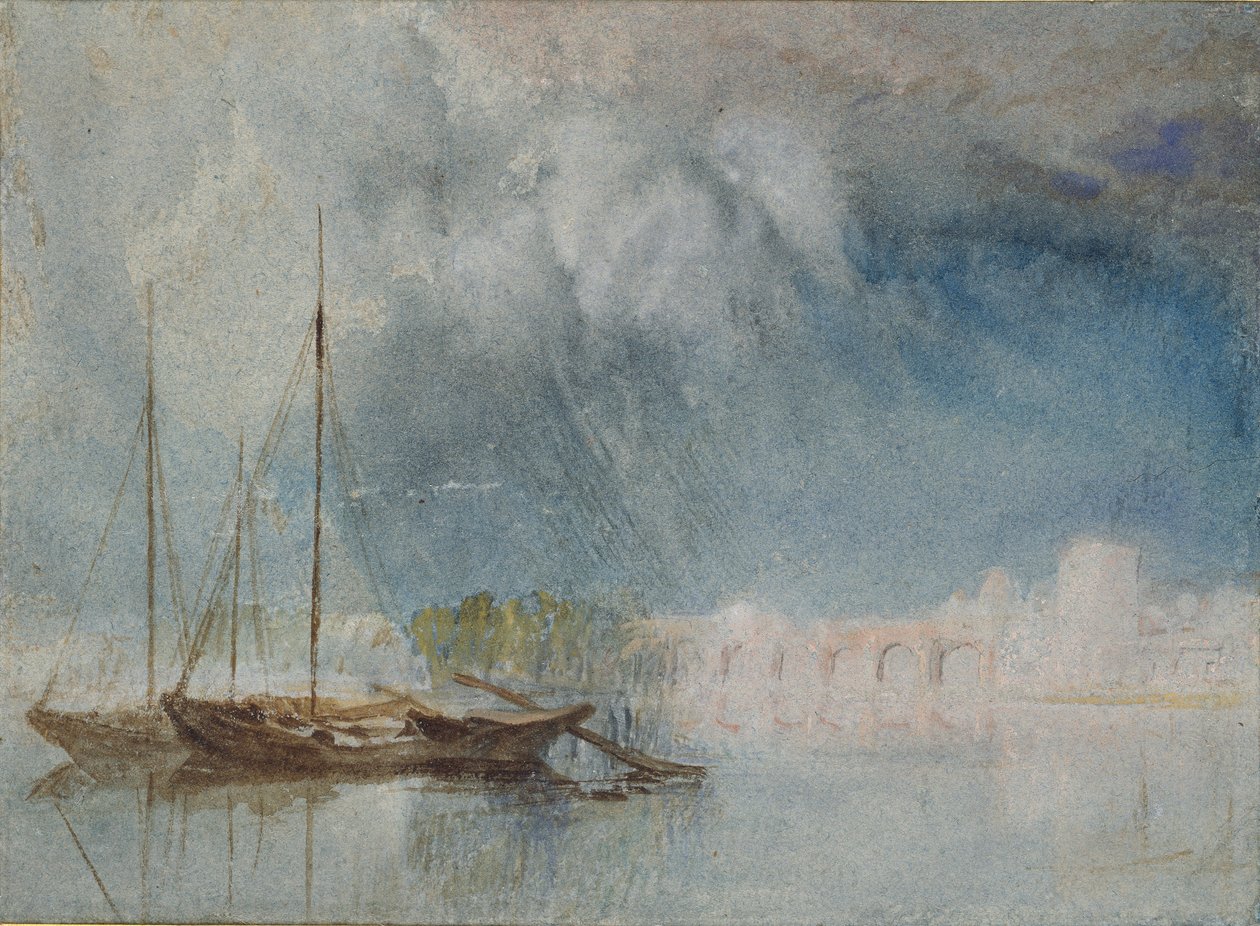 William Turner, Pont de Pirmil, Nantes,1830. Aquarelle sur papier. Oxford, Ashmolean Museum © Ashmolean Museum, University of Oxford