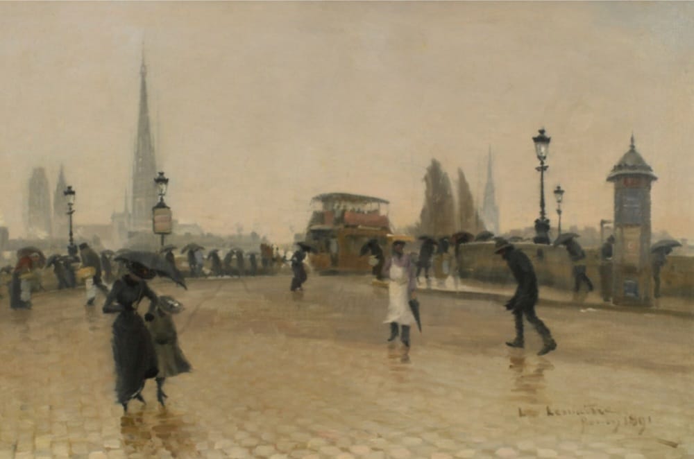 Léon-Jules Lemaitre, Vue de Rouen sous la pluie, 1891. Rouen, Musée des Beaux-Arts. © Réunion des Musées Métropolitains de Rouen Normandie