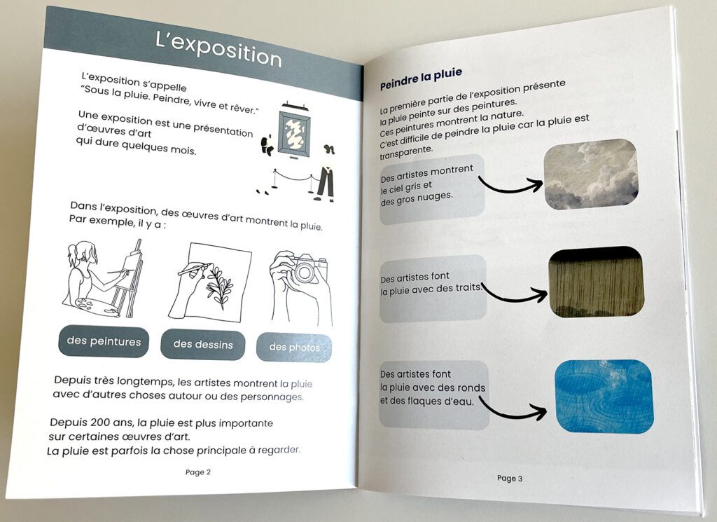 Photo du livret FALC ouvert